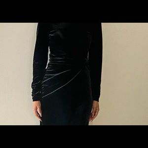 black velvet dress